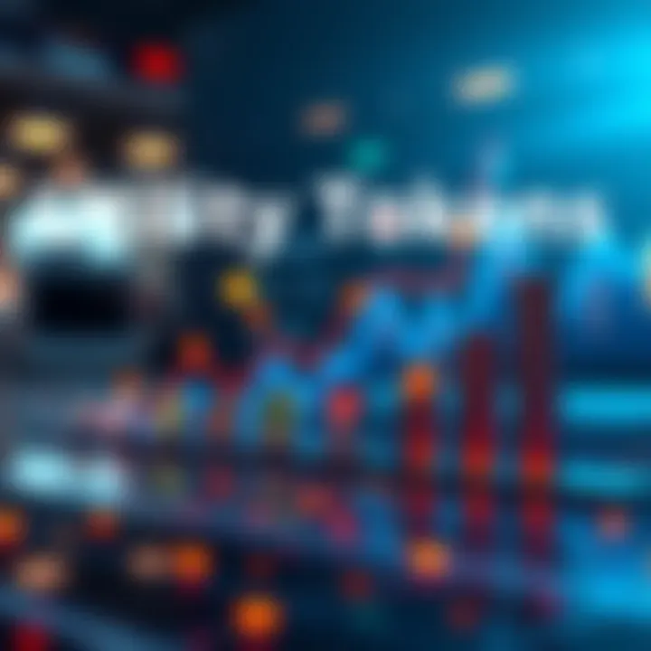 Utility Tokens Overview A graphic showing various smaller utility tokens with logos and upward trends on a chart, symbolizing growth and application in real-world ecosystems.