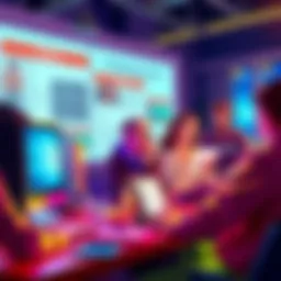 A group of people discussing the truth of online claims at a computer, showcasing fact-checking tools and reliable sources.