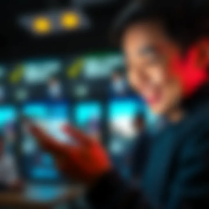 A person smiles while looking at a notification of validation rewards on a digital device, symbolizing the ease of earning rewards.