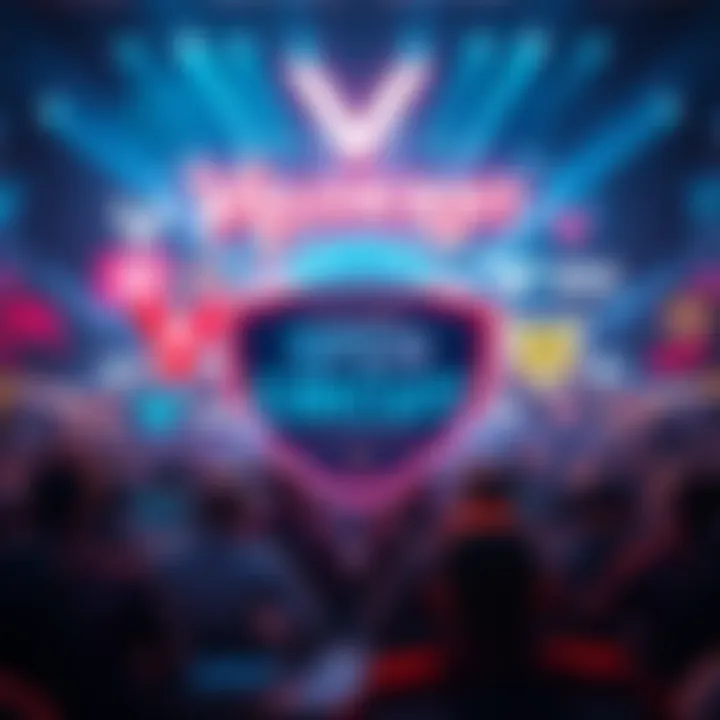 A graphic showing the announcement of an open circuit for Valorant, with logos of various esports organizations and a background of competitive gaming.