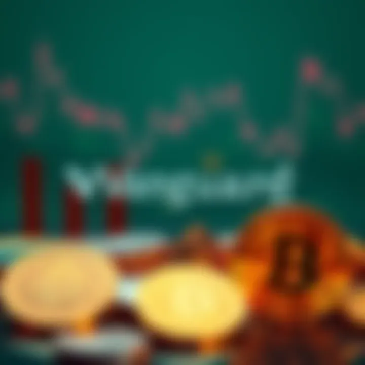 Vanguard Logo with Crypto Symbols Vanguard logo alongside symbols of Bitcoin and other cryptocurrencies