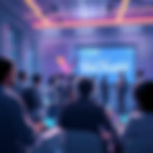 VeChain Community Discussion People engaging in a discussion about VeChain developments and initiatives