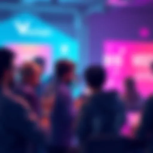 People engaging in a vibrant online discussion about Vechain, sharing insights and questions