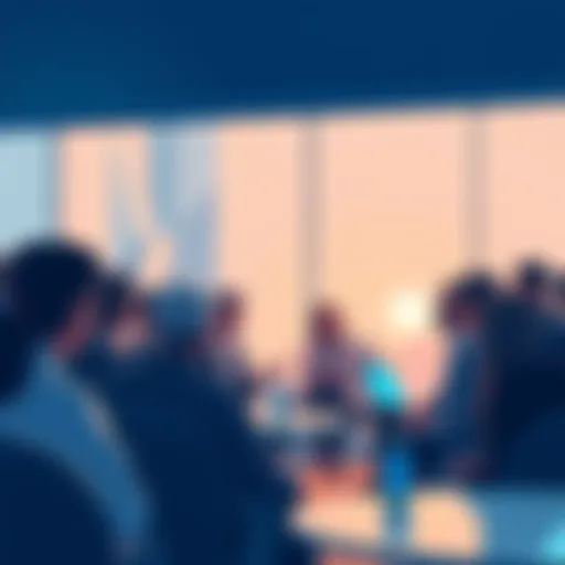 A group of people discussing VechainThor developments in a forum setting.