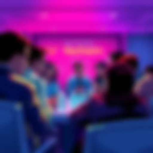 People engaging in a discussion about Vechain blockchain technology