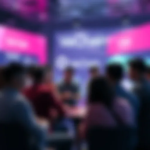 A group of people engaging in a daily discussion about VeChain, sharing ideas and questions about blockchain projects.