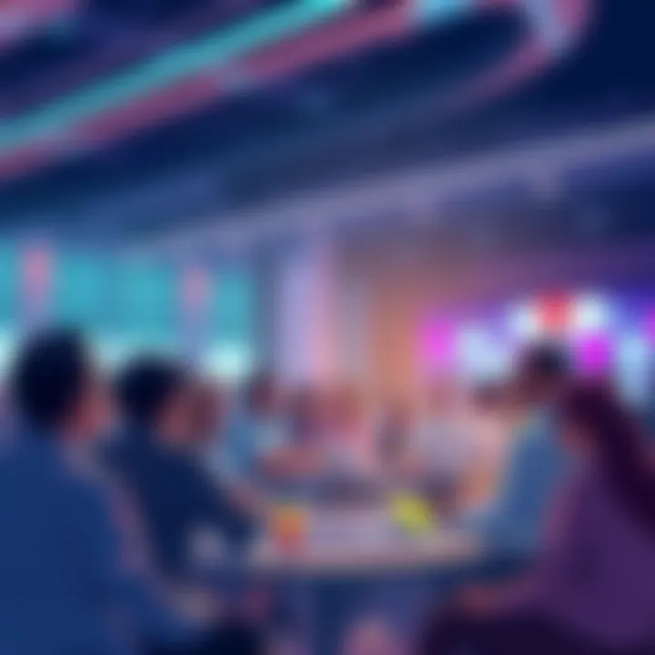 People engaging in a discussion about Vechain's blockchain advancements