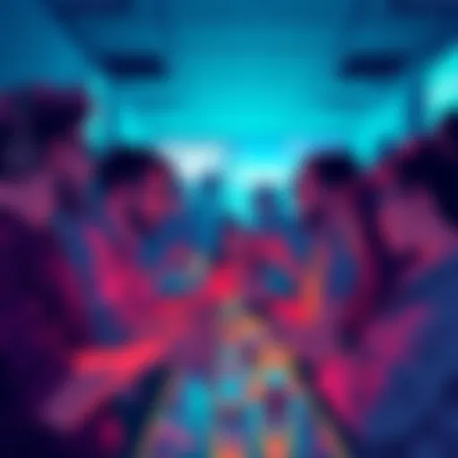 People engaging in a lively discussion about Vechain developments, sharing ideas and insights