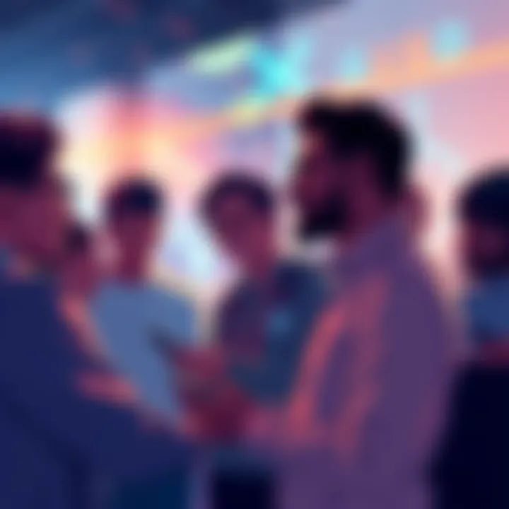 People engaging in a Vechain discussion, sharing insights and asking questions about blockchain technology.