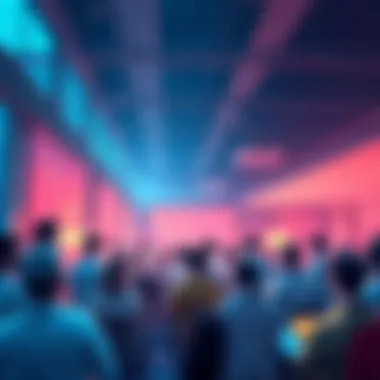 A lively community forum discussing VeChain updates and initiatives with people sharing ideas and insights.