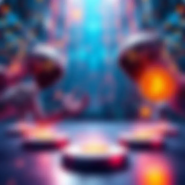 An illustration showing AI agents interacting in a tripartite economic model with blockchain symbols and visual representations of trust between agents.