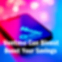 A close-up of a smartphone displaying the Venmo app showing savings and rewards features