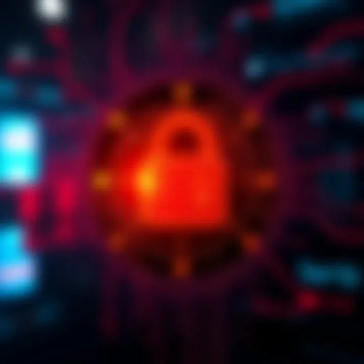A digital security alert graphic showing a lock symbol and an exclamation mark, representing a breach warning for Solana DeFi projects.
