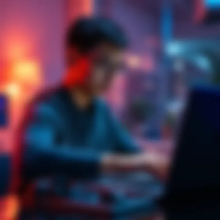A person using a laptop to verify employment claims about the Ethereum Foundation, with a questioning expression