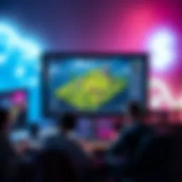 Virtual land in gaming A computer screen displaying a virtual land plot in a game with dollar signs and players discussing