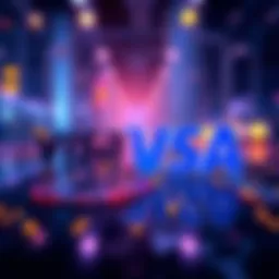 Visa Integrates Solana for USDC Payments A visual representation of Visa's logo alongside the Solana logo with digital currency symbols, reflecting the partnership for stablecoin settlements