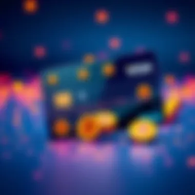 A Visa card featuring various cryptocurrency symbols, highlighting the connection between traditional finance and digital currencies.
