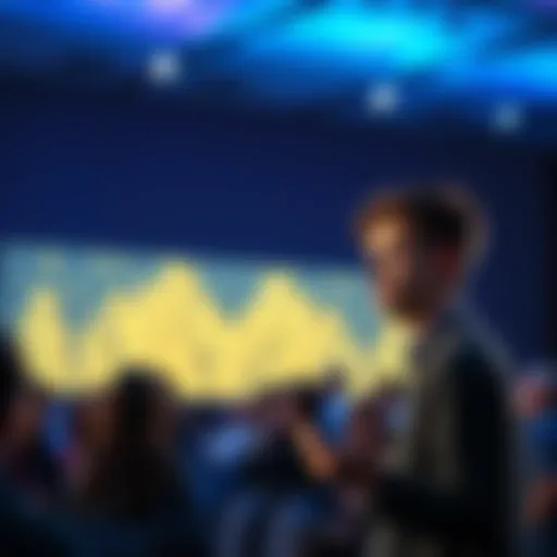 Vitalik Buterin speaking at a conference about the role of AI in improving smart contract security in Ethereum.