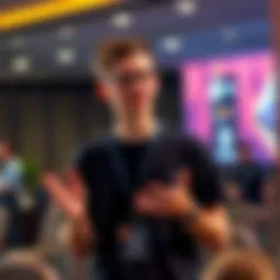 Vitalik Buterin explaining the new quantum resistance roadmap for Ethereum in a conference setting