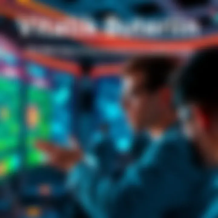 Vitalik Buterin presents his vision for decentralized AI Vitalik Buterin discussing decentralized AI tools with a group of people, showcasing a futuristic setting with technology and digital screens.