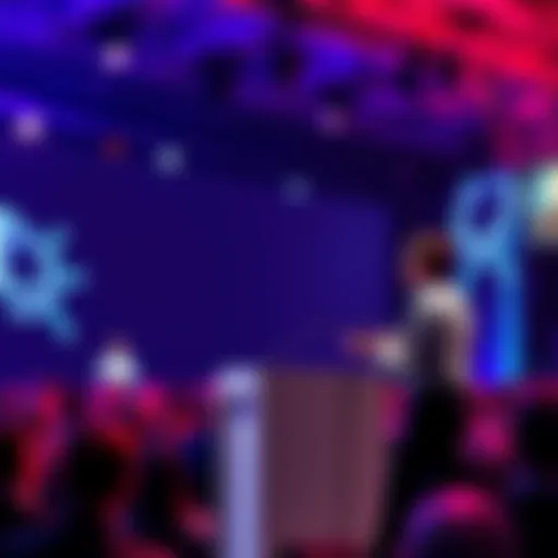 Vitalik Buterin discussing Ethereum's decentralization concerns at a podium during a tech conference