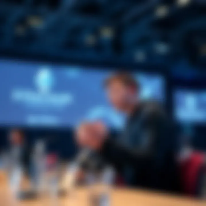 Vitalik Buterin speaking at a conference about Ethereum's future and operational changes