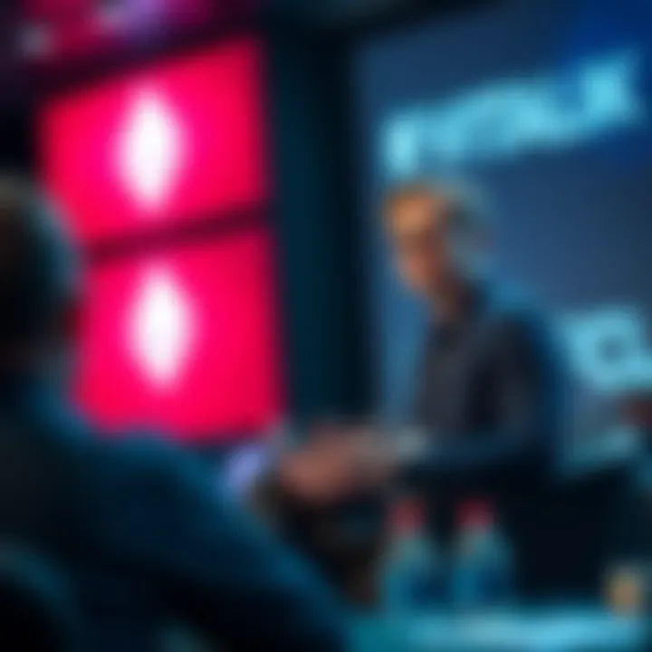 Vitalik Buterin speaking at a conference about Ethereum's focus on security and decentralization.