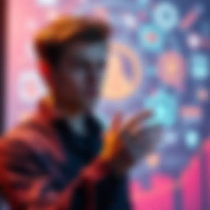 Vitalik Buterin presenting his self-sovereign tech stack with digital identity icons in the background