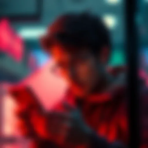A person looking at their phone with a confused expression, checking Vodafone payment status.