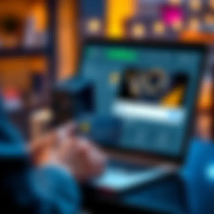 Person shopping online for VolcMiner D1 Mini on a laptop, showing credit card payment option