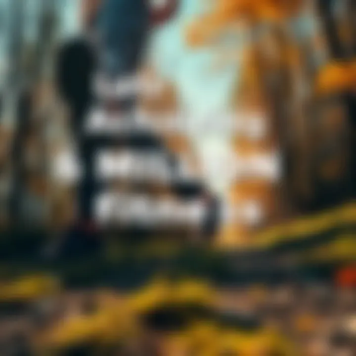 Person walking on a trail surrounded by trees, showcasing a journey in fitness