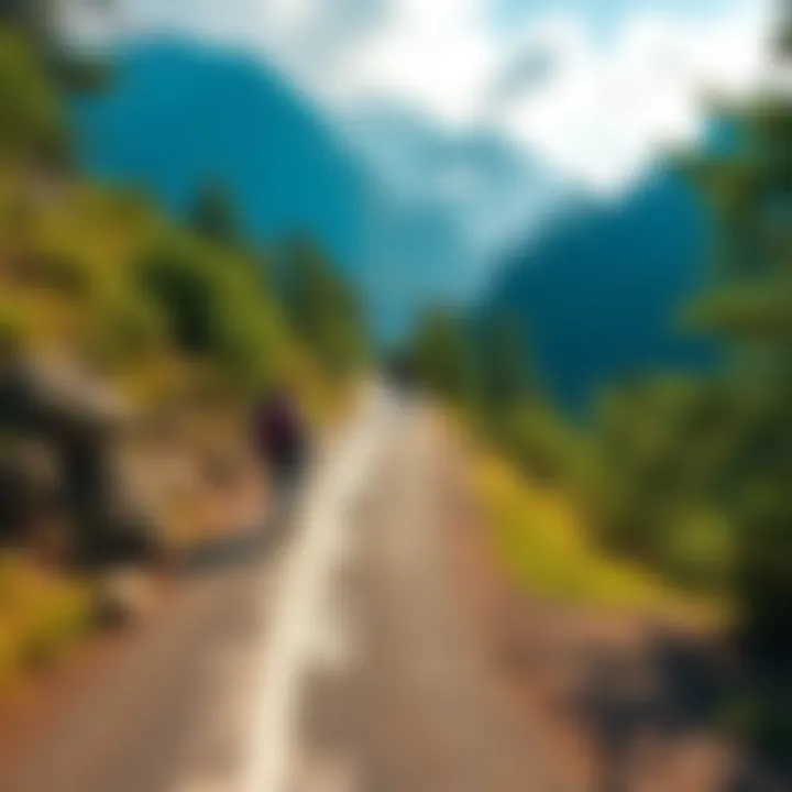 A person walking on a winding road surrounded by nature, symbolizing the choice of an unconventional journey