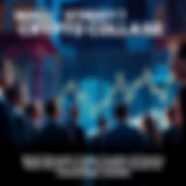 A concerned group of people looking at a falling cryptocurrency graph on a screen, symbolizing the end of Wall Street's speculative crypto scheme.