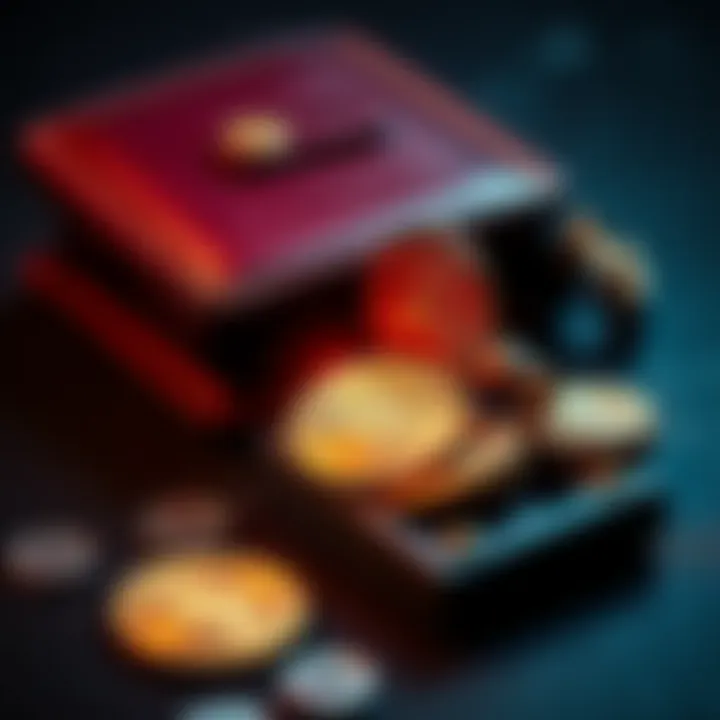 A digital wallet with Monero coins displayed, symbolizing secure storage for XMR.
