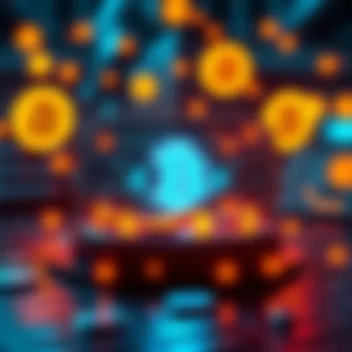 A digital representation of a wallet generator with glowing cryptocurrency symbols around it, symbolizing its controversial nature in crypto law.