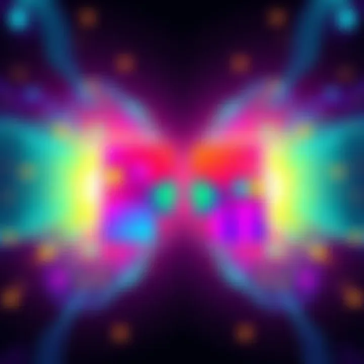 An illustration showing two wallet icons merging into a colorful shared avatar, highlighting the idea of visual identification for transactions