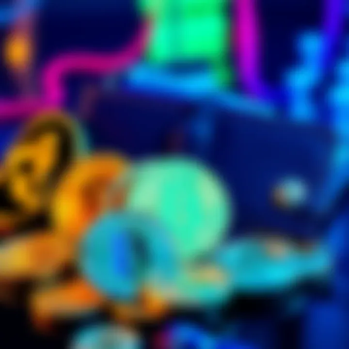 A visual representation of a digital wallet alongside Pi coins, illustrating the concept of managing forgotten crypto holdings.