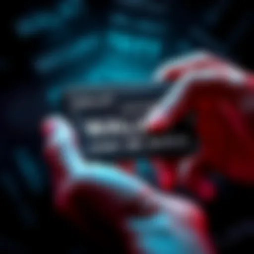 A close-up of a hand holding a wallet with random words around it, symbolizing seed phrases and security concerns.