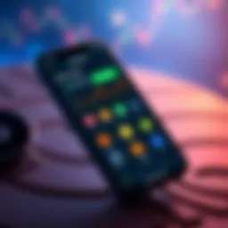 A smartphone displaying a wallet tracker app interface with crypto assets organized, highlighting features like gain/loss tracking.
