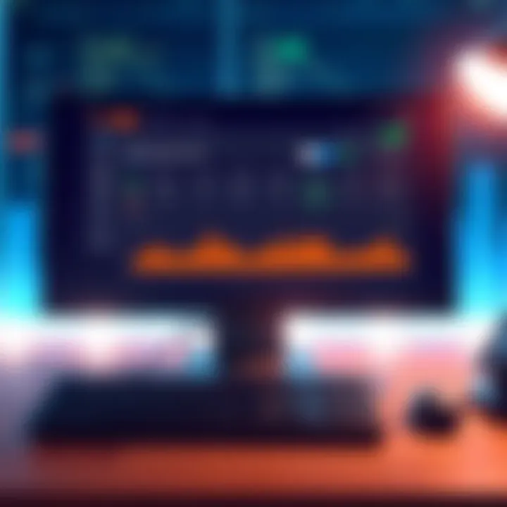 Illustration showing a computer screen displaying a wallet transaction history being downloaded quickly and efficiently.