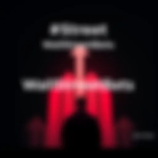 A digital graphic showing WallStreetBets logo with upward arrows symbolizing growth and change, contrasting with a silhouette of a figure representing Elon Musk, indicating a transition in leadership.