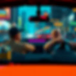 Walter and Jesse driving a car in a busy street, mimicking GTA gameplay