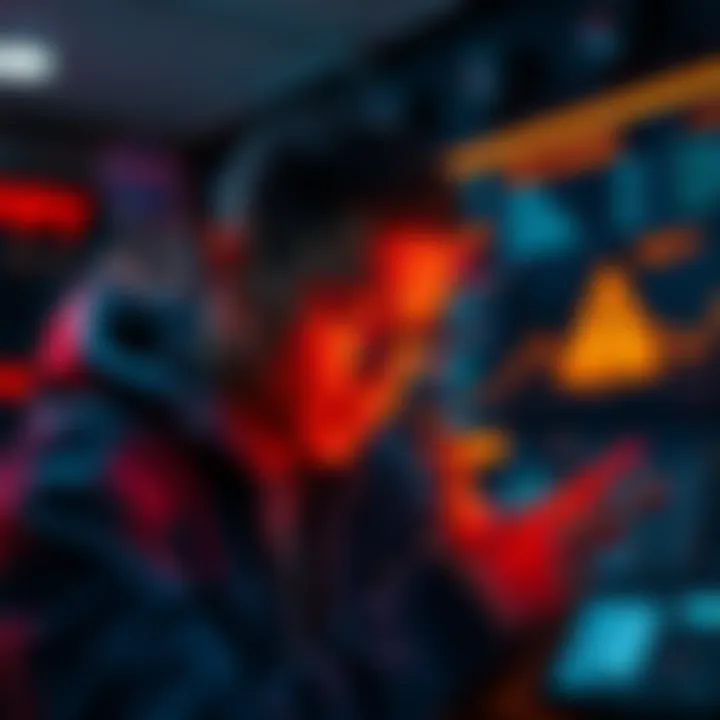 A person analyzing warning signs of risky cryptocurrency exchanges, focusing on high APY offers and security measures.