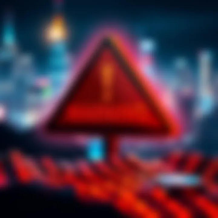 Warning for Crypto Investors A graphic showing a warning sign over a digital currency symbol, representing risks in the European crypto market.