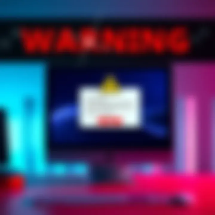 A computer screen displaying a suspicious email from LayerMetamask asking to log in, with a warning symbol in the background.