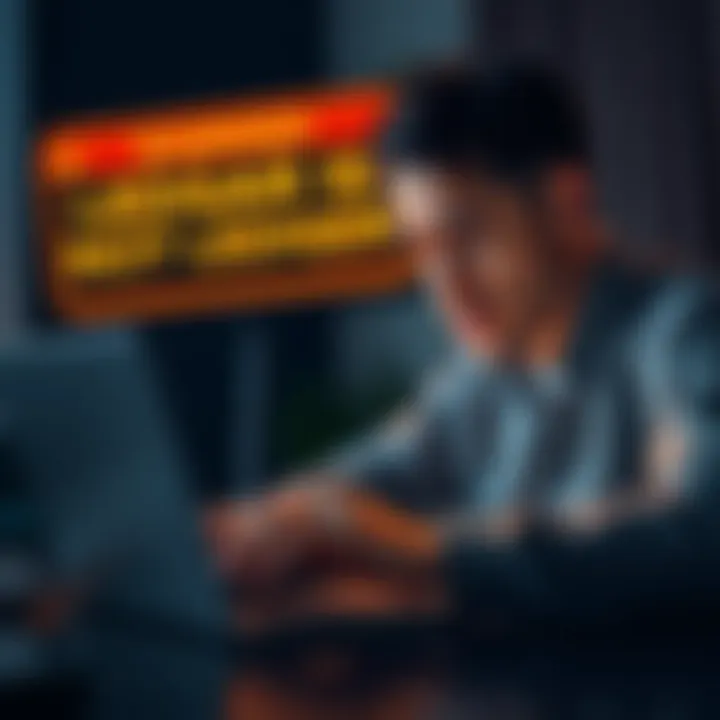 A person looking worried while checking a cryptocurrency wallet on their laptop, highlighting the difference between Ledgar and Ledger