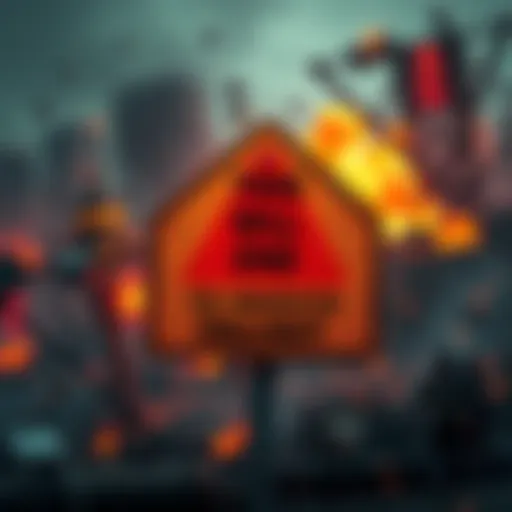 A caution sign with the phrase 'This Will End Badly' against a chaotic background, symbolizing impending consequences.