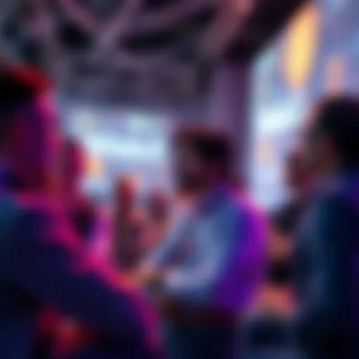 A group of people discussing the Web3 Summit 2026, with one person presenting while others listen attentively.
