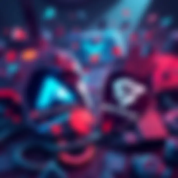 An illustration showing broken gaming elements with logos of Avalanche and Solana, symbolizing the turmoil in Web3 gaming.