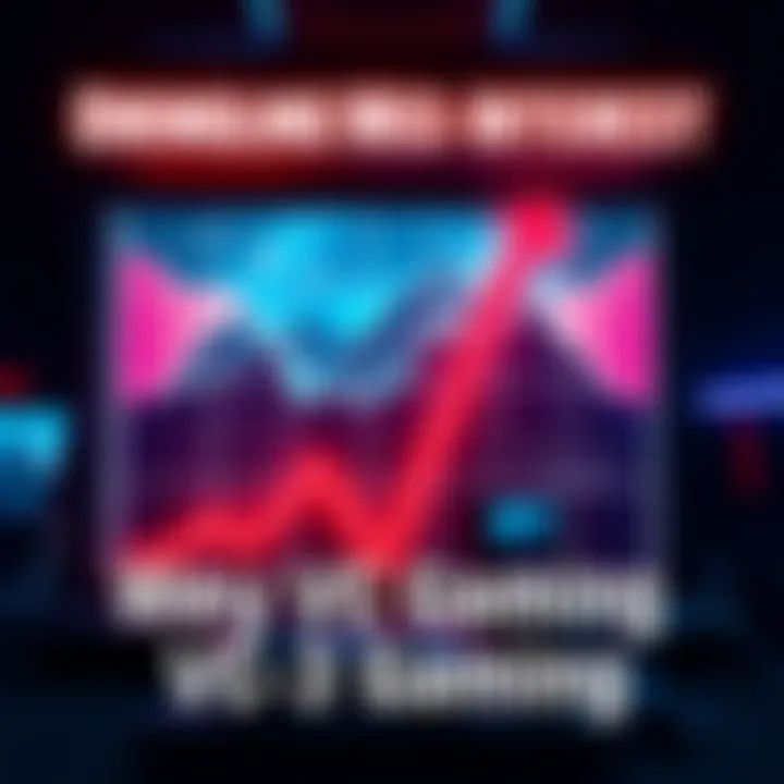 A visual representation of the decline in venture capital funding for Web3 gaming, featuring a chart displaying a downward trend against a backdrop of futuristic gaming elements.